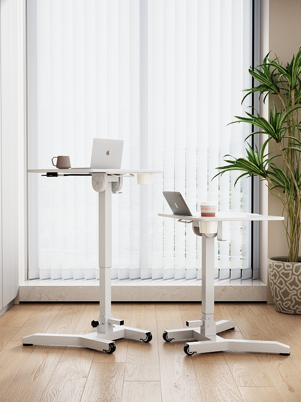 Height adjustable pneumatic standing desks